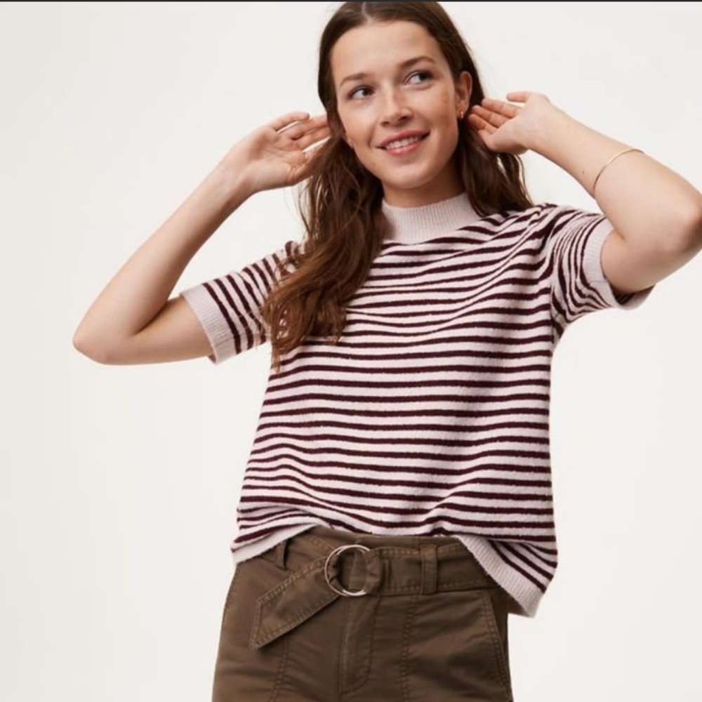 LOFT Mock Neck Sweater Tee